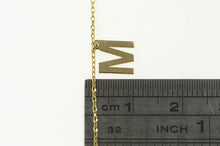 Load image into Gallery viewer, 14K LM Monogram Initial Name Chain Link Necklace 15.5&quot; Yellow Gold