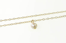 Load image into Gallery viewer, 14K 5.1mm Pearl Retro Classic Link Chain Necklace 17.25&quot; Yellow Gold