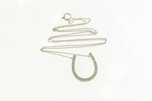 Load image into Gallery viewer, 14K 0.37 Ctw Diamond Horse Shoe Good Luck Necklace 18.75&quot; White Gold
