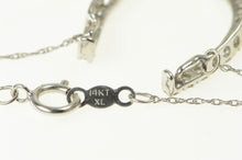 Load image into Gallery viewer, 14K 0.37 Ctw Diamond Horse Shoe Good Luck Necklace 18.75&quot; White Gold