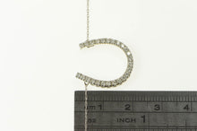 Load image into Gallery viewer, 14K 0.37 Ctw Diamond Horse Shoe Good Luck Necklace 18.75&quot; White Gold