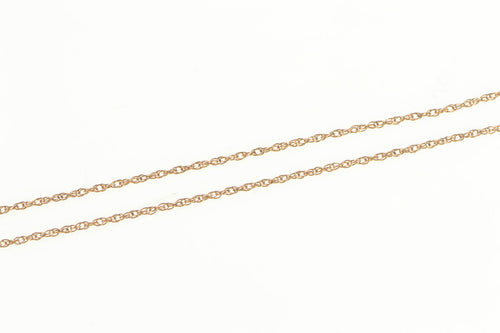 10K 0.7mm Rolling Twist Woven Chain Spiral Link Necklace 18