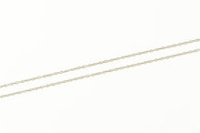 Load image into Gallery viewer, 10K 0.7mm Rolling Spiral Twist Link Chain Necklace 18&quot; White Gold