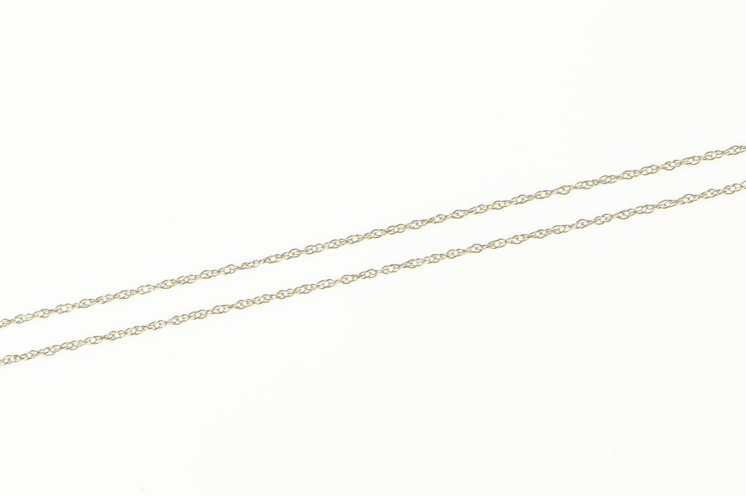 10K 0.7mm Rolling Spiral Twist Link Chain Necklace 18