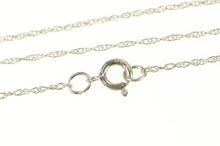 Load image into Gallery viewer, 10K 0.7mm Rolling Spiral Twist Link Chain Necklace 18&quot; White Gold