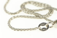 Load image into Gallery viewer, 14K 1.0mm Foxtail Link Classic Woven Chain Necklace 20&quot; White Gold
