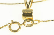 Load image into Gallery viewer, 14K Diamond Solitaire Classic Squared Chain Necklace 18&quot; Yellow Gold