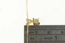 Load image into Gallery viewer, 14K Diamond Solitaire Classic Squared Chain Necklace 18&quot; Yellow Gold