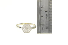 Load image into Gallery viewer, 10K 0.25 Ctw Diamond Cluster Promise Engagement Ring White Gold