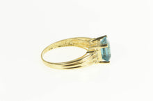 Load image into Gallery viewer, 14K Princess London Blue Topaz Diamond Statement Ring Yellow Gold