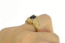 Load image into Gallery viewer, 14K 1.70 Ctw Emerald Sapphire Diamond Engagement Ring Yellow Gold