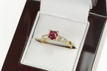 Load image into Gallery viewer, 14K 1940&#39;s 0.93 Ctw Spinel Diamond Engagement Ring Yellow Gold