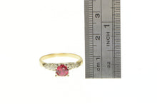 Load image into Gallery viewer, 14K 1940&#39;s 0.93 Ctw Spinel Diamond Engagement Ring Yellow Gold