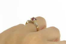 Load image into Gallery viewer, 14K 1940&#39;s 0.93 Ctw Spinel Diamond Engagement Ring Yellow Gold