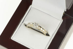 14K 0.54 Ctw Classic Diamond Engagement Ring White Gold