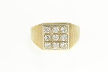 Load image into Gallery viewer, 14K 1960&#39;s 1.00 Ctw Squared Men&#39;s Statement Ring Yellow Gold