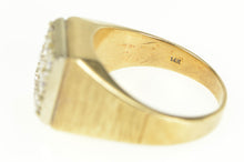 Load image into Gallery viewer, 14K 1960&#39;s 1.00 Ctw Squared Men&#39;s Statement Ring Yellow Gold