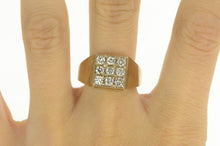 Load image into Gallery viewer, 14K 1960&#39;s 1.00 Ctw Squared Men&#39;s Statement Ring Yellow Gold