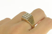 Load image into Gallery viewer, 14K 1960&#39;s 1.00 Ctw Squared Men&#39;s Statement Ring Yellow Gold