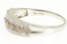 Load image into Gallery viewer, 10K 0.50 Ctw Cognac &amp; White Diamond Wedding Band Ring White Gold