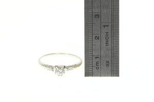 14K 0.30 Ctw 1940's Diamond Classic Engagement Ring White Gold