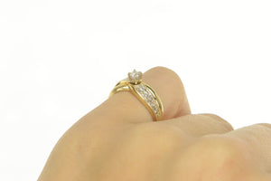 14K 0.18 Ctw Diamond Classic Simple Engagement Ring Yellow Gold