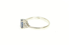 Load image into Gallery viewer, 14K 1.18 Ctw Natural Sapphire Diamond Engagement Ring White Gold