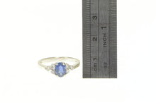 Load image into Gallery viewer, 14K 1.18 Ctw Natural Sapphire Diamond Engagement Ring White Gold