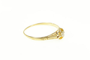 14K 0.16 Ct OEC Diamond Promise Engagement Ring Yellow Gold