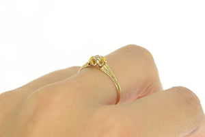 14K 0.16 Ct OEC Diamond Promise Engagement Ring Yellow Gold