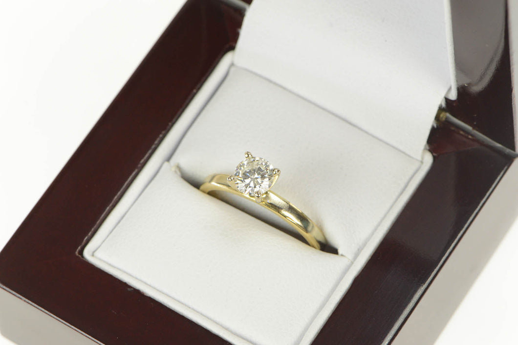 14K 0.66 Ct Round Brilliant Cut Diamond Solitaire Ring Yellow Gold
