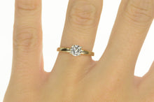 Load image into Gallery viewer, 14K 0.66 Ct Round Brilliant Cut Diamond Solitaire Ring Yellow Gold