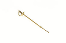 Load image into Gallery viewer, Gold Filled Victorian Fencing Foil Épée Sabre Sword Pin/Brooch