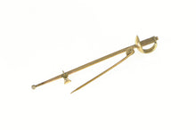 Load image into Gallery viewer, Gold Filled Victorian Fencing Foil Épée Sabre Sword Pin/Brooch