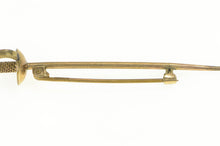 Load image into Gallery viewer, Gold Filled Victorian Fencing Foil Épée Sabre Sword Pin/Brooch