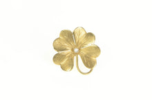 Load image into Gallery viewer, 14K Diamond Clover Shamrock Good Luck Pin/Brooch Yellow Gold