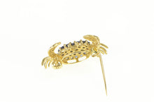 Load image into Gallery viewer, 14K Pave Sapphire Diamond Crab Statement Pendant Yellow Gold