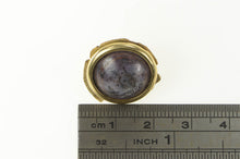 Load image into Gallery viewer, 14K 1950&#39;s Purple Star Sapphire Ornate Lapel Pin/Brooch Yellow Gold