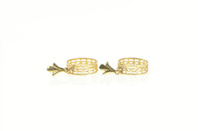 Load image into Gallery viewer, 14K Round Filigree Circle Dangle Retro Fashion Earrings Yellow Gold