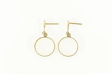 Load image into Gallery viewer, 14K Round Filigree Circle Dangle Retro Fashion Earrings Yellow Gold