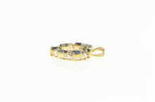 Load image into Gallery viewer, 14K Marquise Sapphire Diamond Accent Heart Pendant Yellow Gold