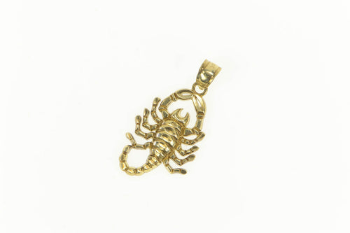 10K Scorpio Astrology Zodiac Star Sign Scorpion Pendant Yellow Gold