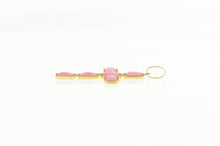 Load image into Gallery viewer, 14K Pink Mother of Pearl Inset Cross Christian Pendant Yellow Gold