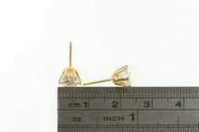 Load image into Gallery viewer, 14K Round Classic Solitaire CZ Stud Earrings Yellow Gold