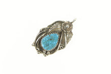 Load image into Gallery viewer, Sterling Silver Native American Navajo Turquoise Jeff Largo Pendant