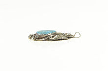 Load image into Gallery viewer, Sterling Silver Native American Navajo Turquoise Jeff Largo Pendant
