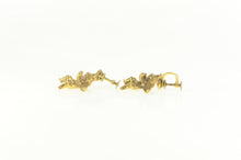 Load image into Gallery viewer, Gold Filled 3D Cherub Guardian Angel Screw Back Dangle Earrings