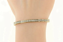 Load image into Gallery viewer, 10K 3.00 Ctw Diamond Squared Classic Tennis Bracelet 7.25&quot; Yellow Gold