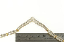 Load image into Gallery viewer, 14K 3.00 Ctw Diamond Encrusted Chevron Necklace 17&quot; Yellow Gold