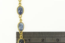 Load image into Gallery viewer, 14K Oval Natural Sapphire Cabochon 27Cttw Chain Necklace 16.25&quot; Yellow Gold